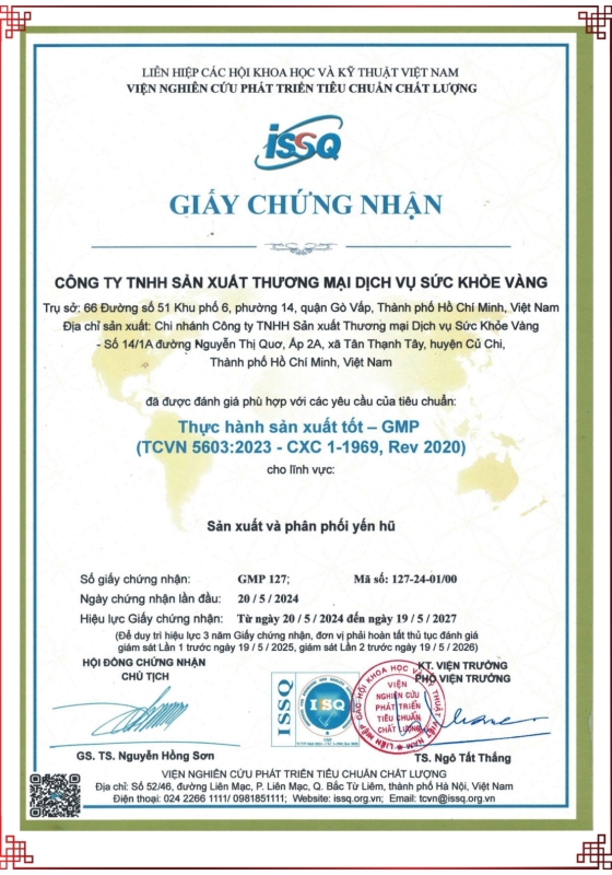 GMP “CHỨNG NHẬN CƠ SỞ SẢN XUẤT TUÂN THỦ NGUYÊN TẮC, QUY ĐỊNH VÀ ĐIỀU KIỆN VỀ THỰC HÀNH SẢN XUẤT TỐT TẠI VIỆT NAM”