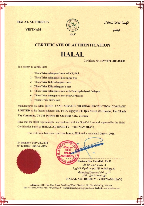 HALAL “CHỨNG NHẬN CHO SẢN PHẨM, DỊCH VỤ, QUY TRÌNH SẢN XUẤT TUÂN THỦ QUY ĐỊNH HỒI GIÁO”