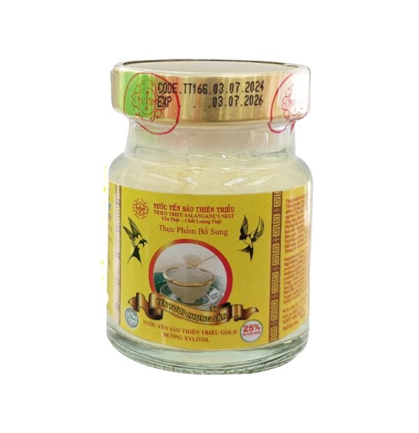 Nước Yến Sào Thiên Triều Gold Đường Xylitol 25% yến tươi (Lọ lẻ)