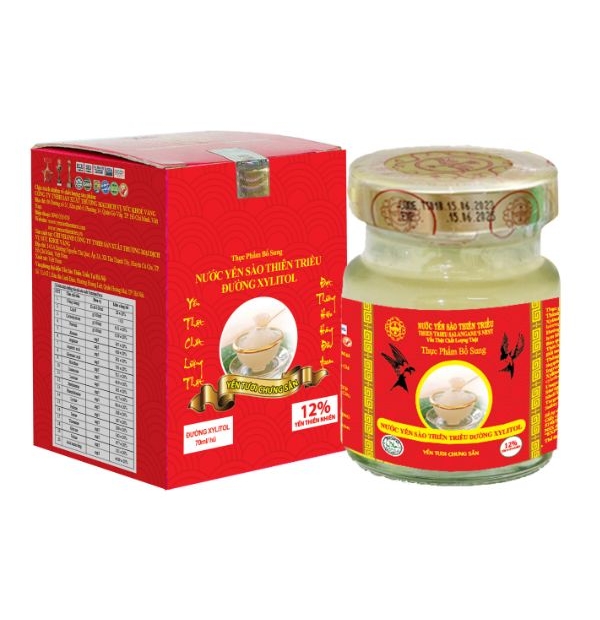 Nước Yến Sào Thiên Triều Đường Xylitol 12% yến tươi (Hộp 1 lọ)