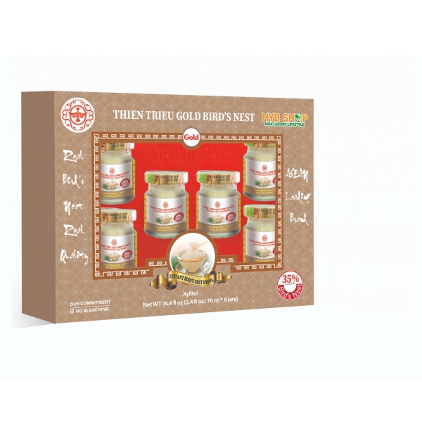 NƯỚC YẾN SÀO THIÊN TRIỀU GOLD (HỘP 6 LỌ) 35%