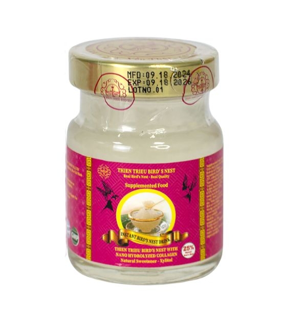 Nước Yến Sào Thiên Triều Collagen Nano thủy phân 25% yến tươi (Lọ lẻ)