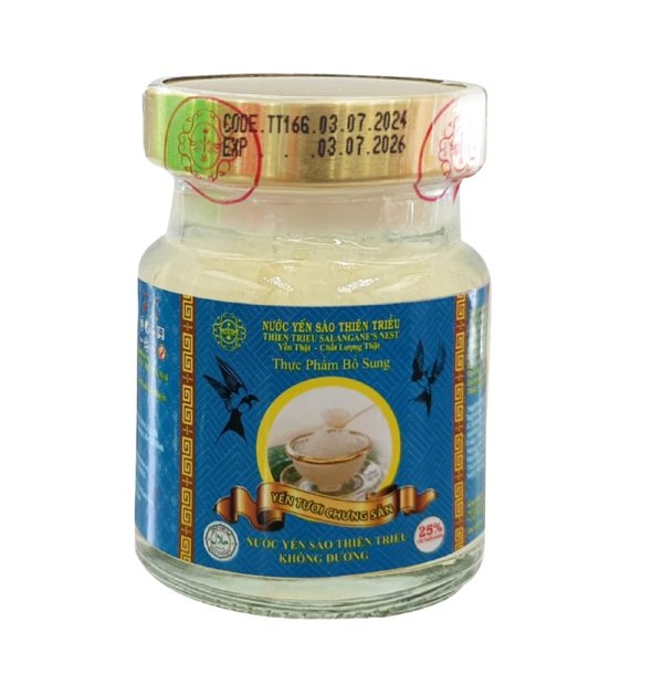 Nước Yến Sào Thiên Triều Không Đường 25% yến tươi (Lọ lẻ)