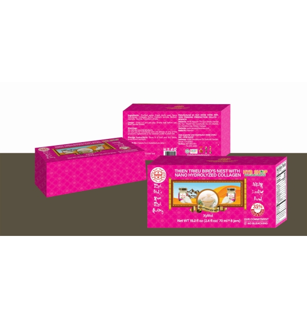 NƯỚC YẾN SÀO THIÊN TRIỀU COLLAGEN (LỐC 8 LỌ) 35%