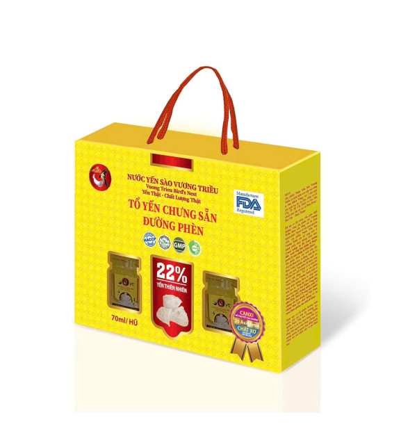 YẾN SÀO VƯƠNG TRIỀU ĐƯỜNG PHÈN 22% (HỘP 6 LỌ)