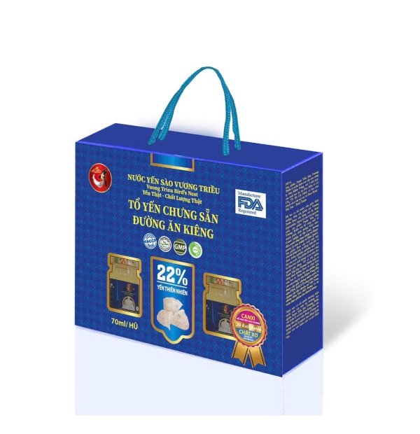 YẾN SÀO VƯƠNG TRIỀU ĐƯỜNG ĂN KIÊNG 22% (HỘP 6 LỌ)
