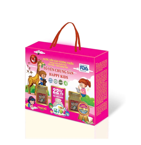 YẾN SÀO VƯƠNG TRIỀU HAPPY KIDS 22% (HỘP 6 LỌ)