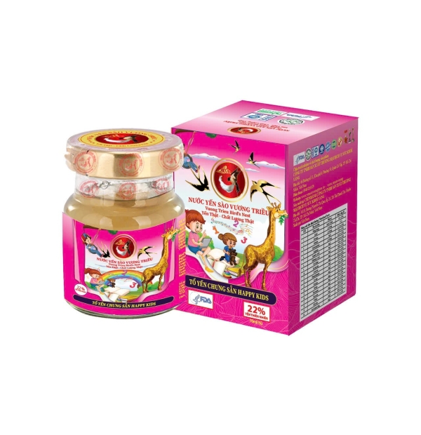YẾN SÀO VƯƠNG TRIỀU HAPPY KIDS 22% (HỘP 1 LỌ)