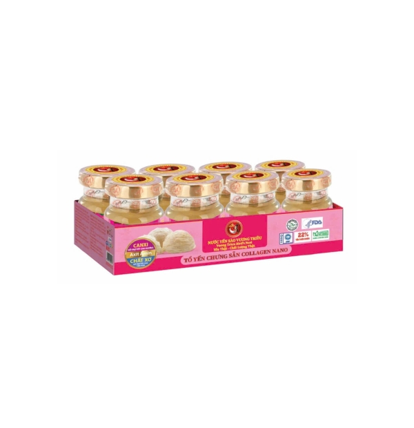 YẾN SÀO VƯƠNG TRIỀU COLLAGEN NANO 22% (LỐC 8 LỌ)