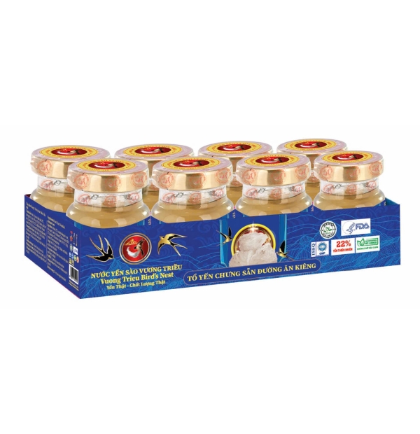 YẾN SÀO VƯƠNG TRIỀU ĐƯỜNG ĂN KIÊNG 22% (LỐC 8 LỌ)