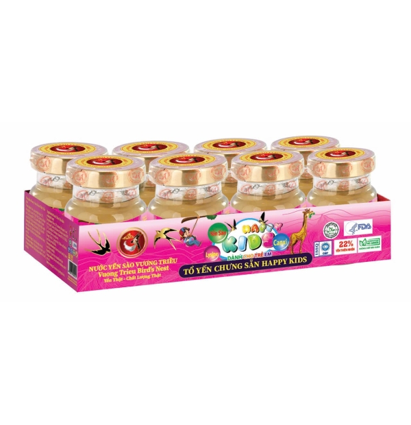 YẾN SÀO VƯƠNG TRIỀU HAPPY KIDS 22% (LỐC 8 LỌ)