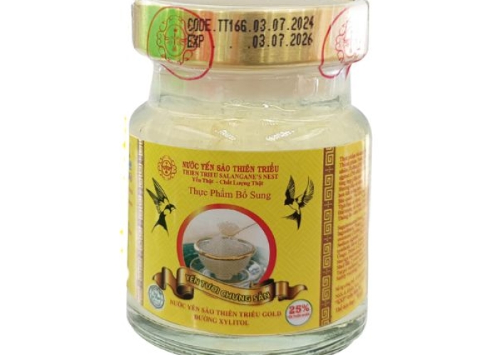 Nước Yến Sào Thiên Triều Gold Đường Xylitol 25% yến tươi (Lọ lẻ)