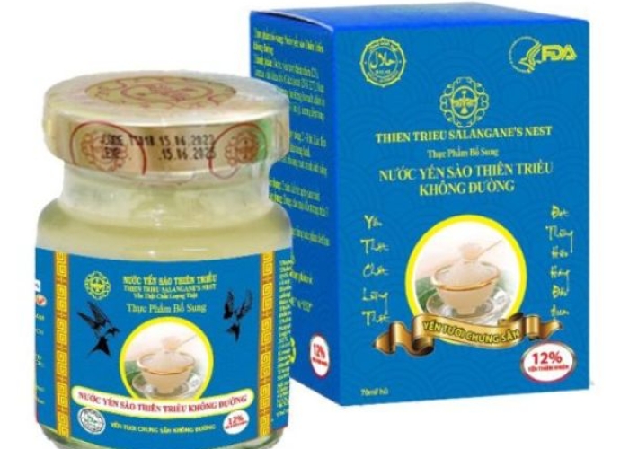 Nước Yến Sào Thiên Triều Không Đường 12% yến tươi (Hộp 1 lọ)