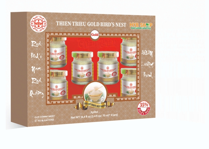 NƯỚC YẾN SÀO THIÊN TRIỀU GOLD (HỘP 6 LỌ) 35%