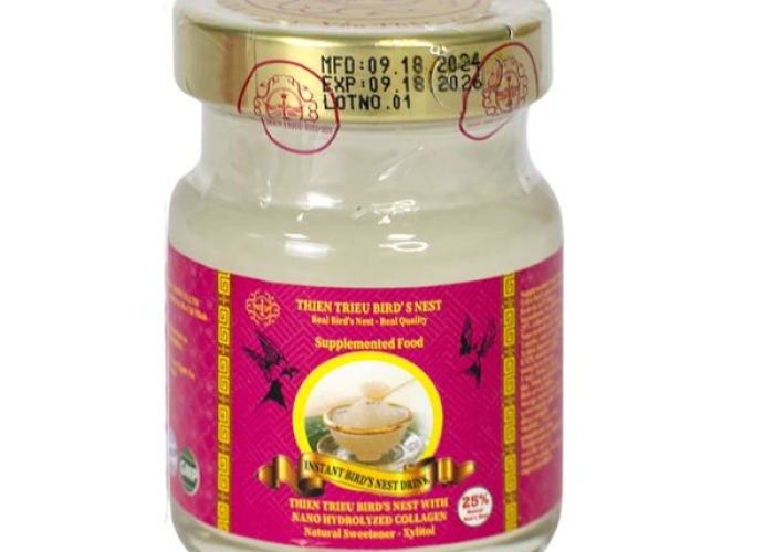 Nước Yến Sào Thiên Triều Collagen Nano thủy phân 25% yến tươi (Lọ lẻ)