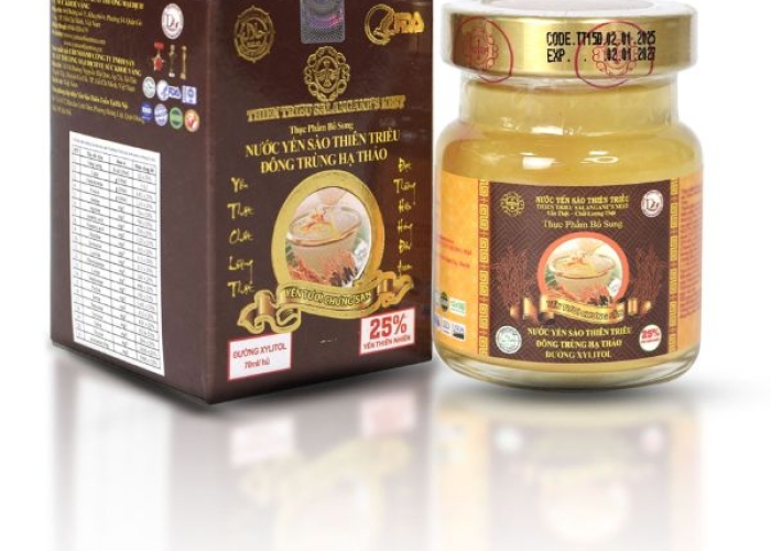 Nước Yến Sào cao cấp Thiên Triều Đông Trùng Hạ Thảo 25% yến tươi (Hộp 1 lọ)