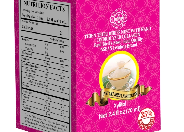 NƯỚC YẾN SÀO THIÊN TRIỀU COLLAGEN (LỌ LẺ) 35%