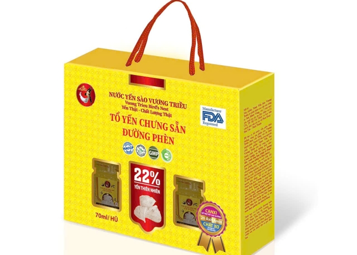 YẾN SÀO VƯƠNG TRIỀU ĐƯỜNG PHÈN 22% (HỘP 6 LỌ)