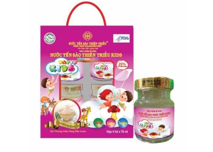 Nước Yến sào cao cấp Thiên Triều KIDS 25% yến tươi (Hộp 4 lọ)