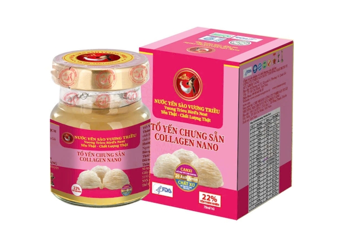 YẾN SÀO VƯƠNG TRIỀU COLLAGEN NANO 22% (HỘP 1 LỌ)