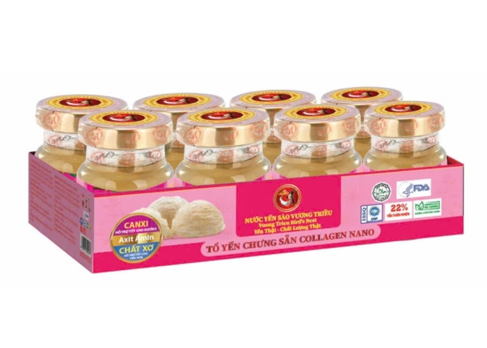 YẾN SÀO VƯƠNG TRIỀU COLLAGEN NANO 22% (LỐC 8 LỌ)